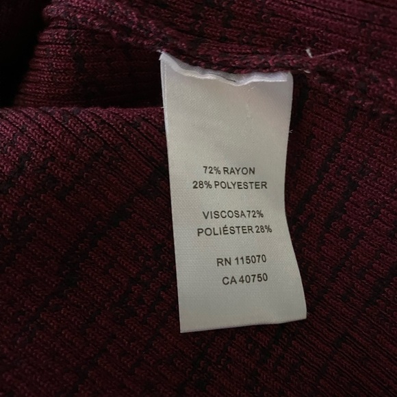 Women’s Elegant Burgundy Knit Dress - Picture 6 of 6